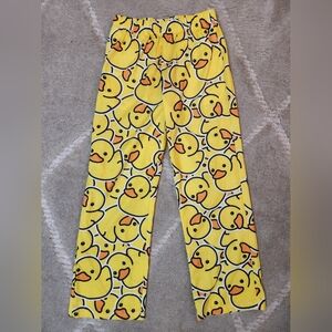 Rubber Ducky Pajama Pants Size 8 Lightweight Polyester Blend